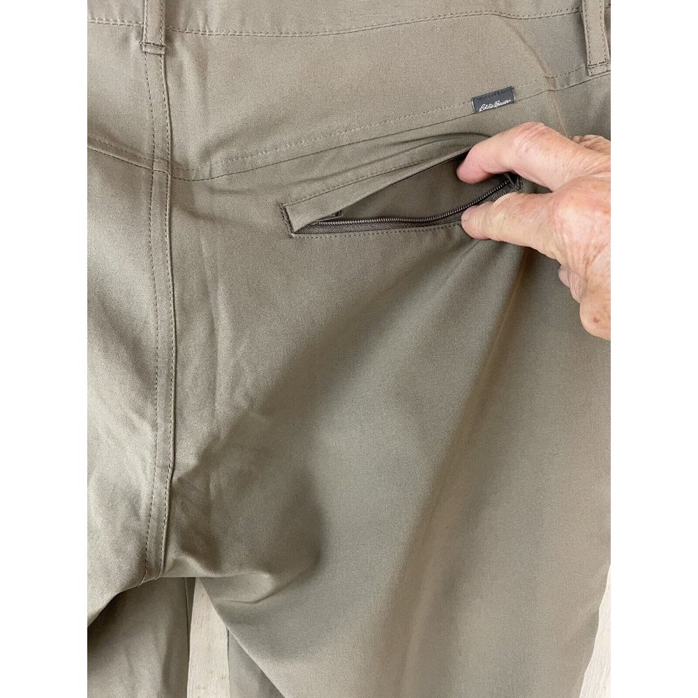 Eddie Bauer Travex Pants Women Size 8 Brown Slightly Curvy Fit Pockets Outdoor - Picture 5 of 16